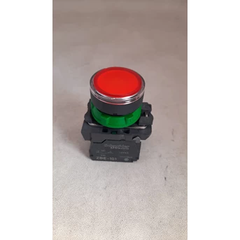 illuminated push button 22mm xb5aw34m5 red merk schneider