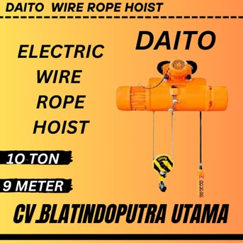 DAITO ELECTRIC WIRE ROPE HOIST TYPE : CD1 CAP. 10 TON
