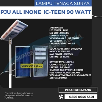 Lampu Jalan Tenaga Surya IC-TEEN 90Watt Lampu AIl In One 90 Watt