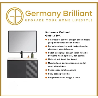 germany brilliant wastafel cabinet gbw-lv80a-2