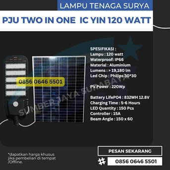 Lampu Tenaga Surya PJU Two In One 120 Watt ICOM IC-YIN 120 Watt