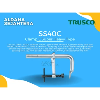 TRUSCO SS40C CLAMP L SUPER HEAVY TYPE