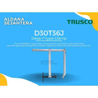 TRUSCO D30T36J DEEP F TYPE CLAMP