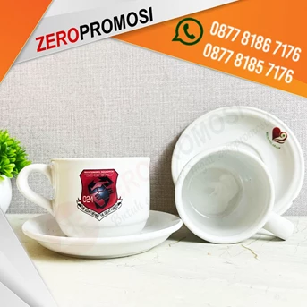 Souvenir Mug Tea Set Custom Keramik 2in1