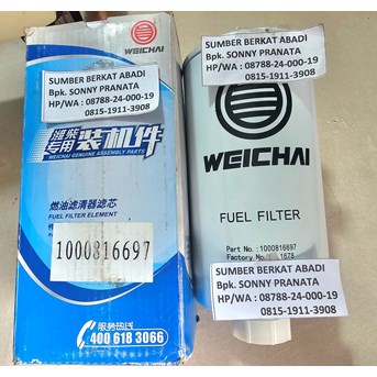 WEICHAI 1000816697 FUEL FILTER 1000422384 - GENUINE