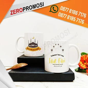 Mug Keramik Edisi Idul Fitri Custom Design