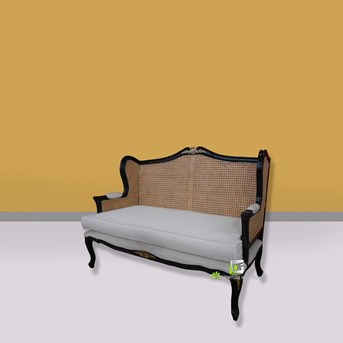 Sofa Mozes Mix Rattan Kerajinan Kayu