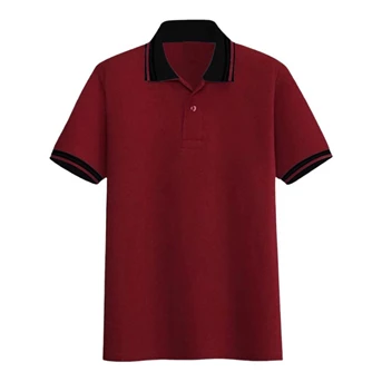 Polo Shirt Strip Hitam