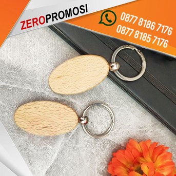 Gantungan Kunci Kayu GK-K03 Custom Logo