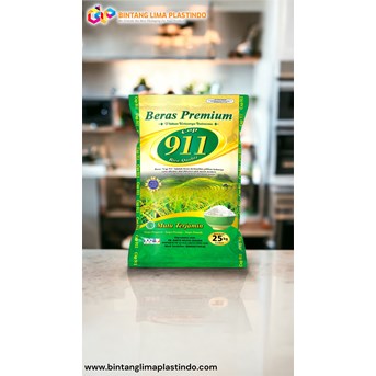 PACKAGING PLASTIK PE UNTUK BERAS 5KG COLOR PRINTING