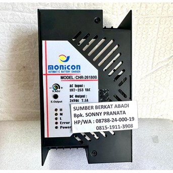 MONICON CHR-26180B BATTERY CHARGER CHR26180B CHR 26180B (24VDC 7.5A)
