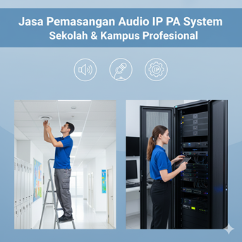 Pemasangan Audio IP PA Sound System Sekolah Kampus