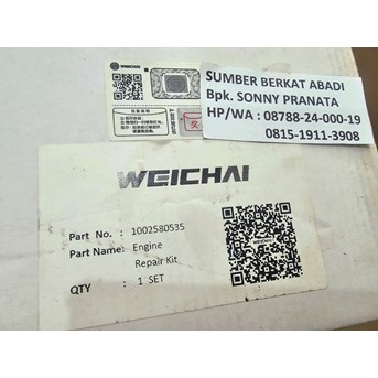 WEICHAI 1002580535 GASKET KITS SEAL PACKING SET LOADER ENGINE REPAIR