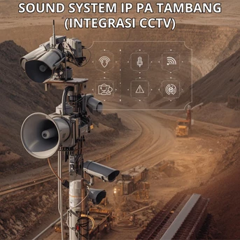 Sound System IP PA Tambang (Integrasi CCTV) | Jarak Jauh Heavy Duty