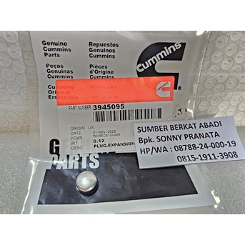 CUMMINS 3945095 EXPANSION PLUG - 6BT5.9 ISB4.5 ISB6.7 QSB QSL9