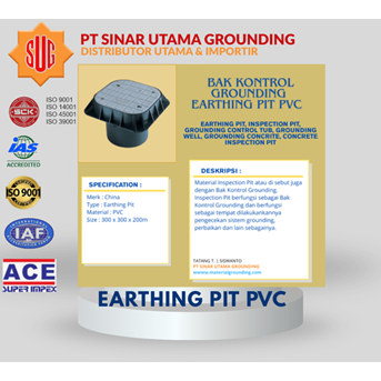 Earthing Pit PVC Cina 300x300x200MM/ Bak Kontrol Grounding
