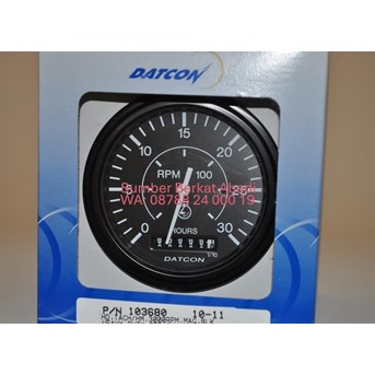 DATCON 103680 TACHOMETER GAUGE 0-3000 RPM WITH HOUR METER - 86MM - 12V