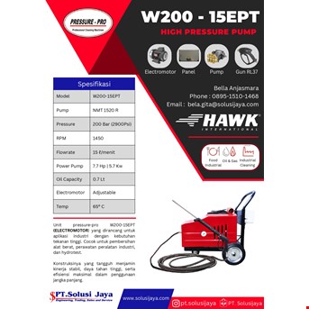 Presssure Pro 200 bar - Pompa hydrotest - Pompa hawk