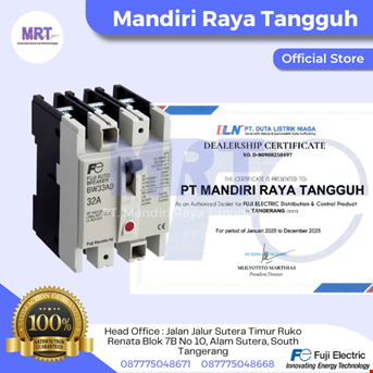 Molded Case Circuit Breaker BW0 Series Fuji Electric Jakarta