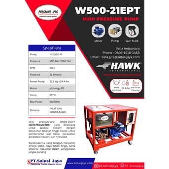 High pressure pump hawk Pompa 500 bar - 21 Lpm
