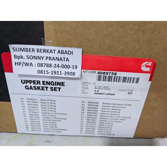 CUMMINS 4089758 5579029 UPPER ENGINE GASKET KIT - ISL QSL ENGINE