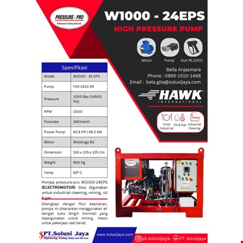hydrotest waterjet hawk pompa 1000 bar 24 Lpm