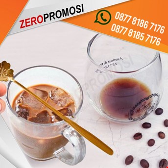 Sedia Aneka Souvenir Gelas Kaca - Mug promosi Custom Logo