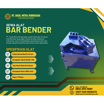 Sewa Bar Bender Majalengka 8–32mm Proyek Bandara