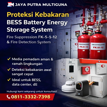 Sistem Proteksi Kebakaran BESS Battery Energy Storage Fire Suppression