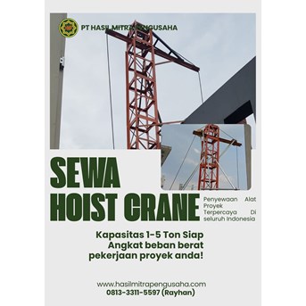 Sewa Hoist Crane Lebong Bengkulu untuk Proyek Konstruksi | PT HMP