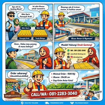 Guiding Block Palembang - HP: O8122833O4O - Omah Genteng
