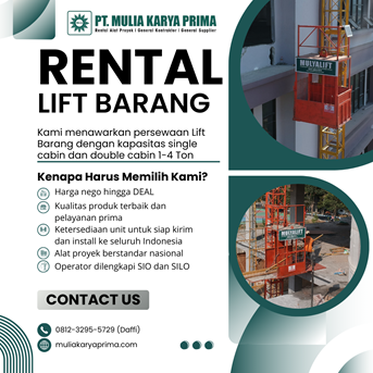 Sewa Lift Barang / Passenger Terbaik Kota Cilegon 081232955729