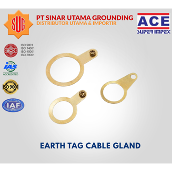 Brass Earth Tag Cable Gland 25S, 25L, M25
