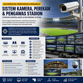 Konsultasi Perencanaan & Instalasi Sistem CCTV Surveillance Stadion