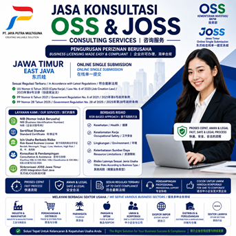 Consulting Services OSS East Java (JOSS) Pengurusan NIB izin usaha