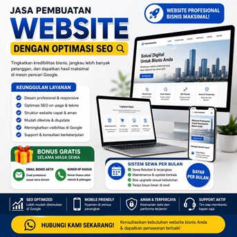 PEMBUATAN WEBSITE PROFESIONAL + OPTIMASI SEO