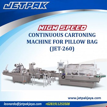 HIGH SPEED CONTINUOUS CARTONING MACHINE FOR PILLOW BAG (JET-260)