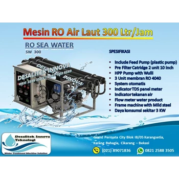 Mesin RO Air Laut. RO Sea Water, Water Maker. Filter Air Mesin Kapal