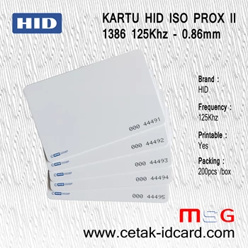 KARTU RFID PROXIMITY HID ISO PROX II 1386 
