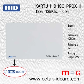 Kartu Proximity HID ISO PROX II-1386-0.86mm (High Quality)