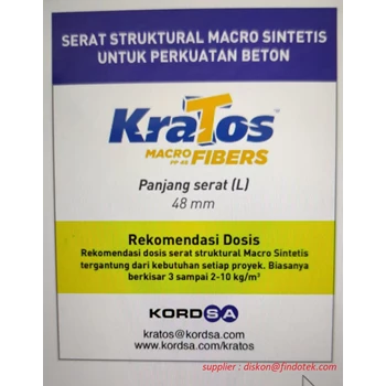 Kratos Macro Fiber PP48, serat polypropylene lantai & jalan beton