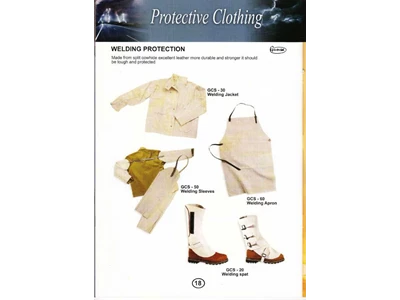 PROTECTIVE CLOTHING : WELDING PROTECTION ; GCS - 30, GCS - 50, GCS - 60, GCS - 20