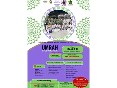 Paket Wisata Religi Umroh & Haji awal tahun 2023