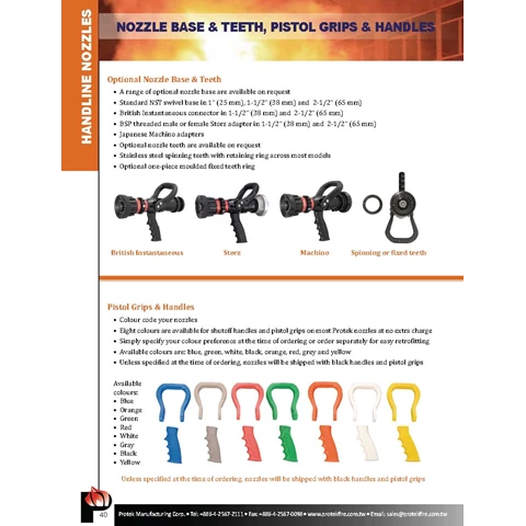 Protek-Nozzle Base & Teeth, Pistol Grips & Handles