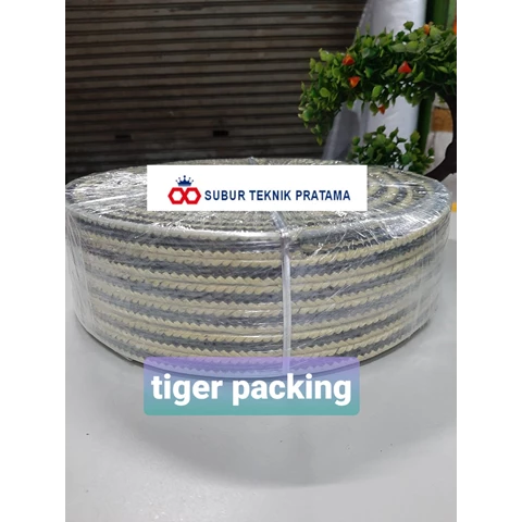 Gland Packing Tiger Graphite Kevlar Hitam Kuning