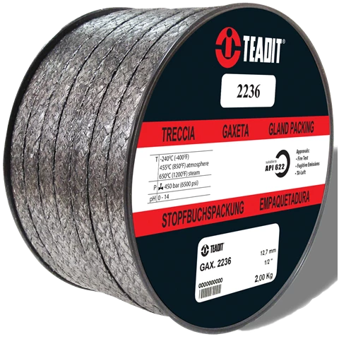 Gland Packing Teadit Style 2236 Flexible Graphite with Inconel Wire, L