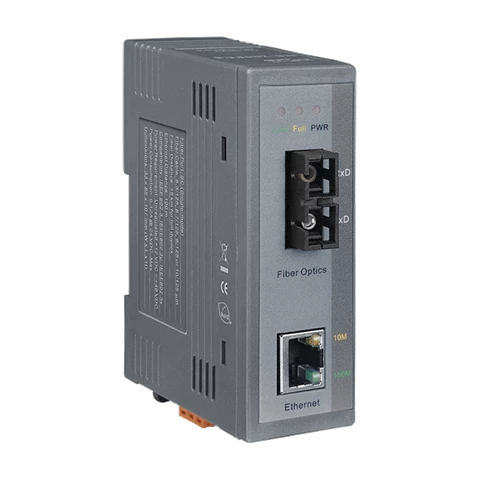 ICPDAS Industrial 10/100 Base-T to 100 Base-FX Media Converter (Single