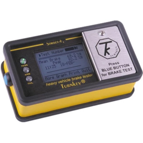 The Simret F2 is an in-cab brake tester with Bluetooth connectivity.