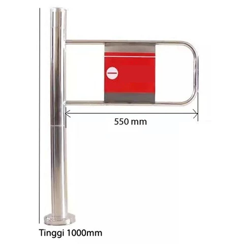 Swing Gate Barrier Import Manual SuperMarket Stainless Sepasang 55cm