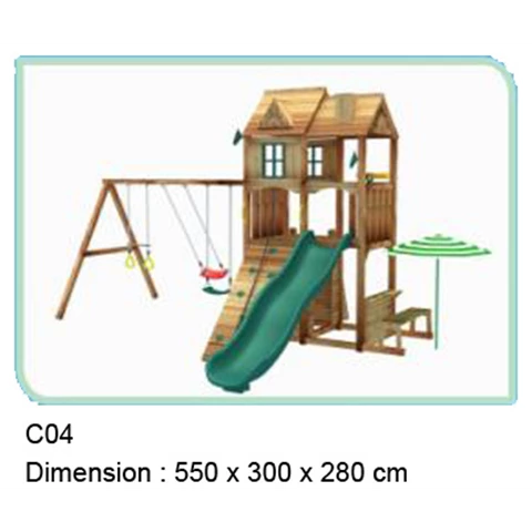 Outdoor Playground Wooden C04